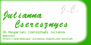 julianna cseresznyes business card